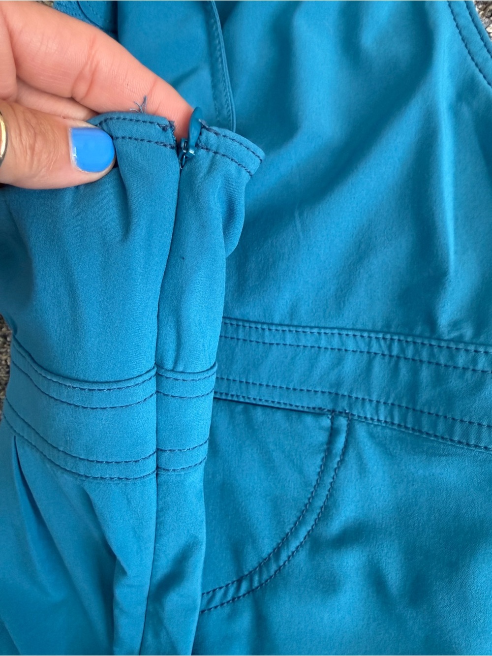 Athleta Teal Sleeveless Performance Dress Lightweight Everyday Dress - Picture 6 of 8